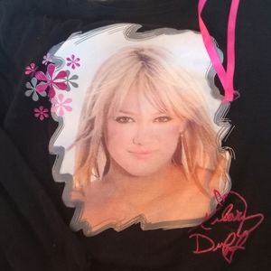 Stuff by stuff Hilary duff shirt black and pink vintage y2k size medium